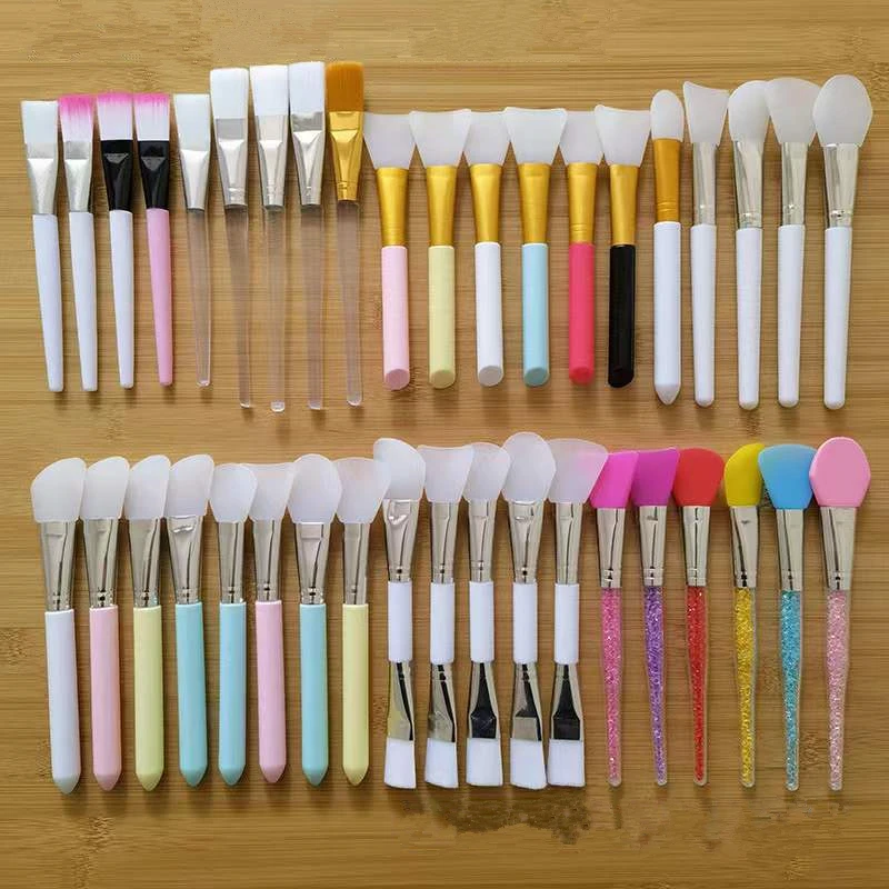 

Free Sample Wholesale Custom Logo Facial Skincare Tools Clay Cream Smudge Silicone Brush Mask Applicator