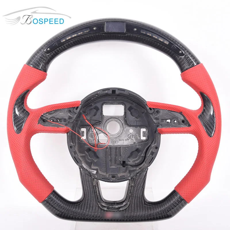 

Customize Car Steering Wheel Alcanta-r A Led Available Carbon Fiber Steering Wheel For Aud-i Q7 Q5l, Customized color