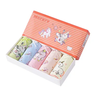 

5PCS/BOX New Fashion Cartoon Cute Design Kids Panties Cotton Girls Underwear For 2~13Y Girls