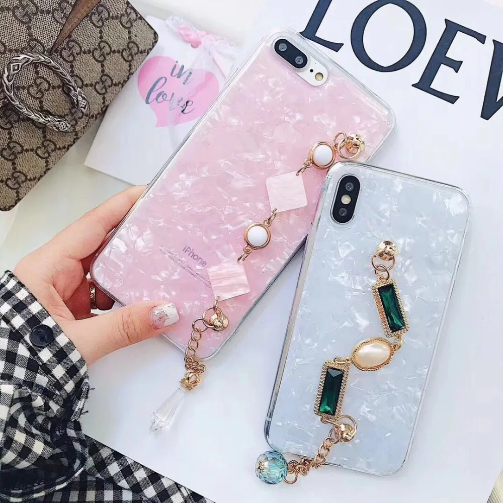 

Fashion diamond Bracelets Glitter Cute soft case for iphone 5 5s 6 6s 7 8 plus X cover for Samsung Galaxy S7 edge S8 S9 note8