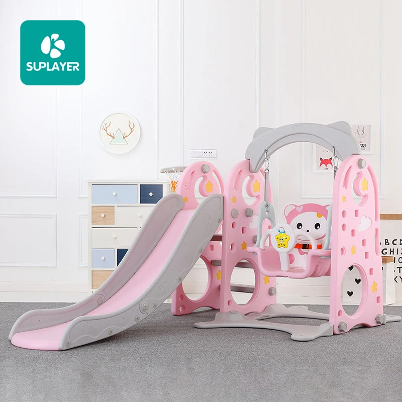 

SUPLAYER 1 MOQ Shipped Within Three Days E-commerce Hot Sell C-HT175 Kids Slides, Pink/blue/green/customized color