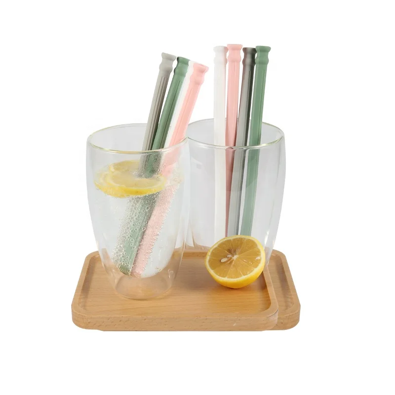 

Amazon Top Seller Steel Straw Reusable Collapsible Folding Sippy Silicone Mental Cup Straw Lid