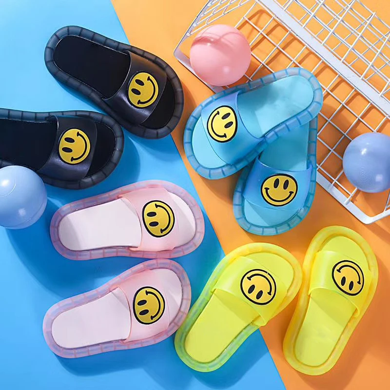 

wholesale fast delivery new baby flash lighted cartoon smile face kids led slippers children slipper with lights