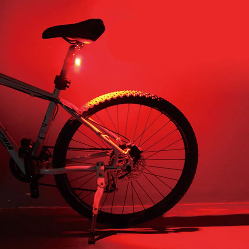 
SHIZIWANGRI Mini Bike Taillight USB Rechargeable Bicycle Rear Lamp White LED MTB Cycling Warning Light 3 Modes Bike Back Light 