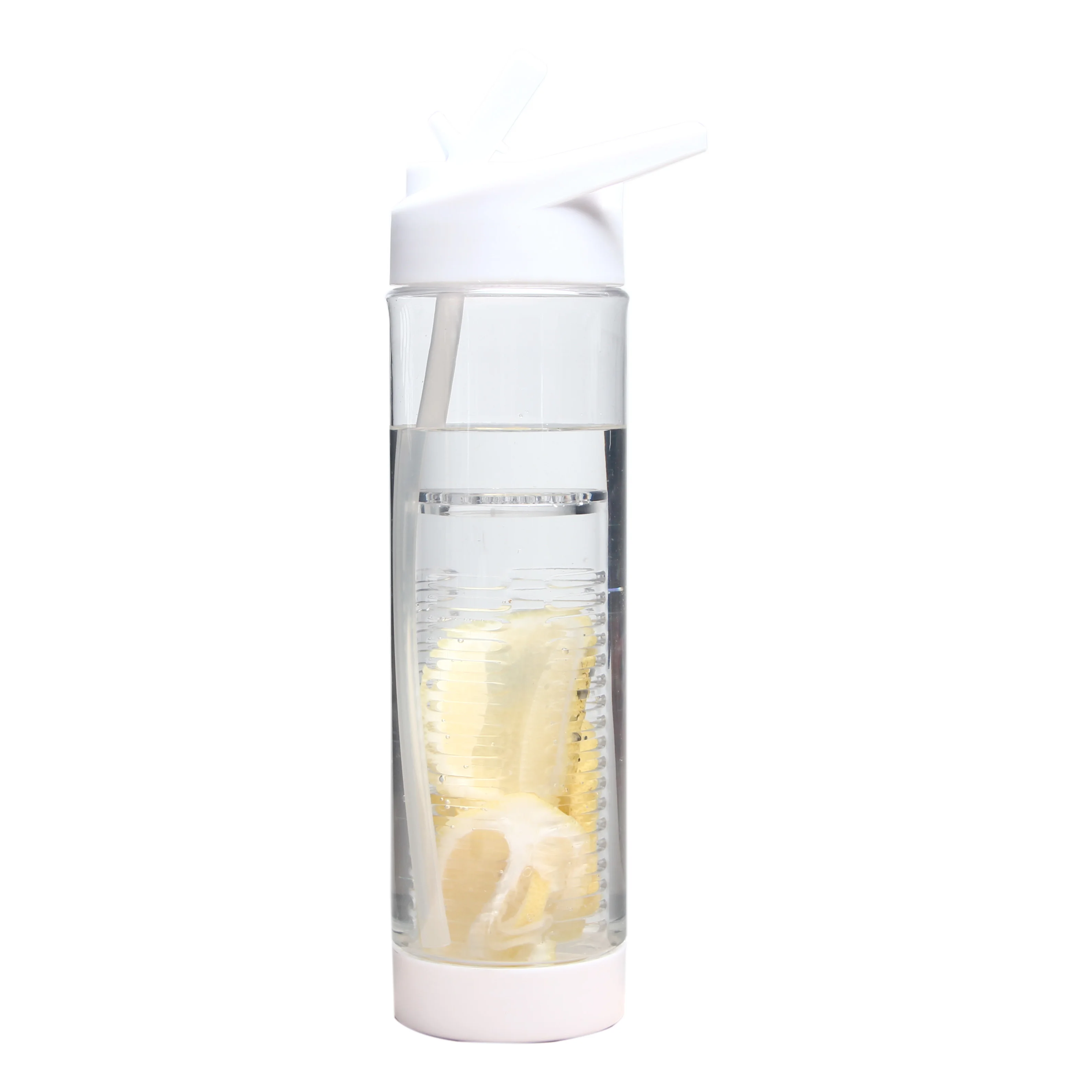 

Lovely Double Lids White Fruit Infuser Water Bottle