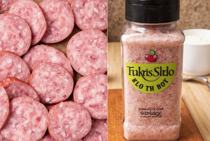 Comparison between pink cure salt and regular salt