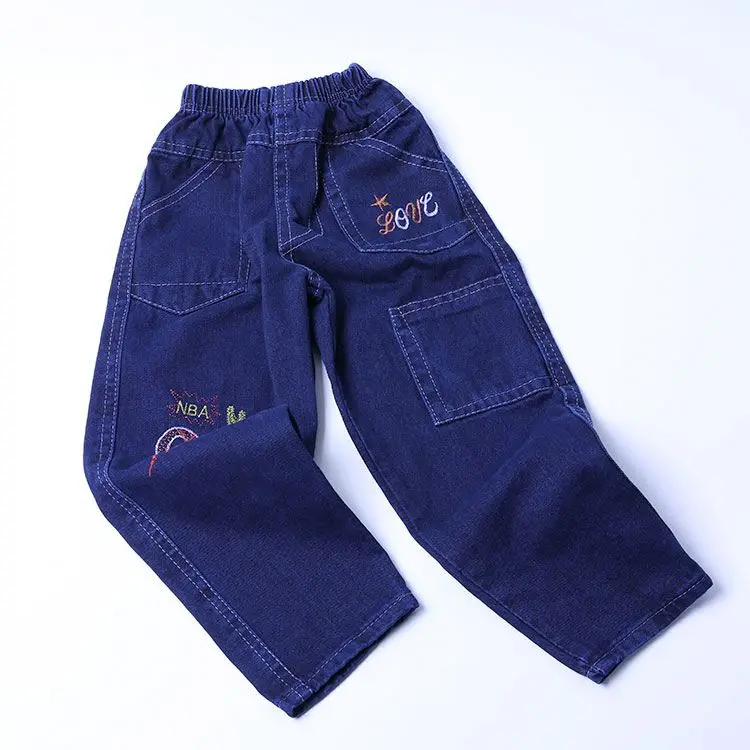 

Professional products children pant YARN DYED Embroidered children jeans pants