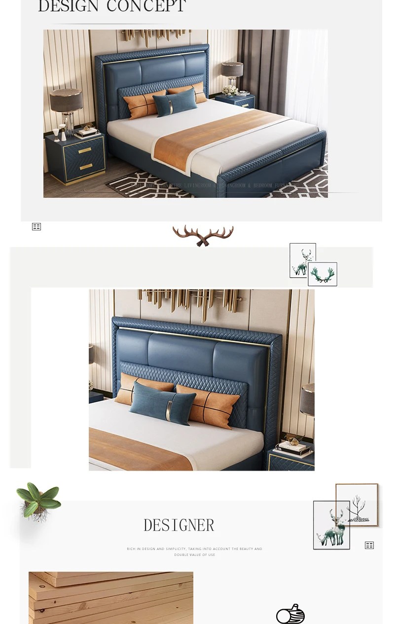 Luxury Italian Bedroom Set Furniture King Size Modern Italian Latest