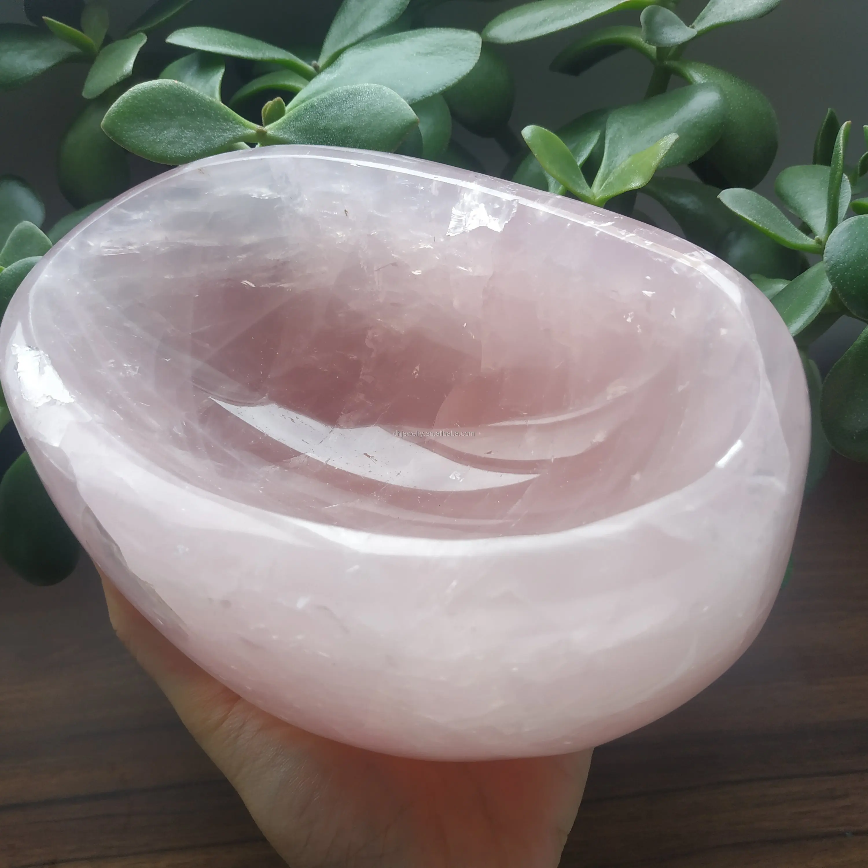 Rose Quartz Hand Carved Bowl Natural Gemstone Polished AAA Bowl Art Work Feng Shui Bowl