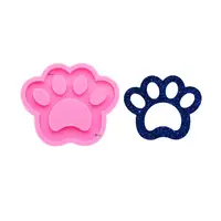 

S692 silicone dog paw keychain mold for resin crafts casting