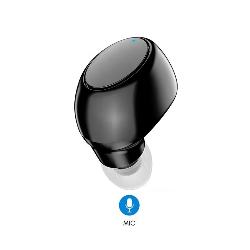 

Wireless Single Earphone Mini Wireless Headphone With Mic Stereo Single Ear Sports Waterproof Earbuds Headsets, Black/white