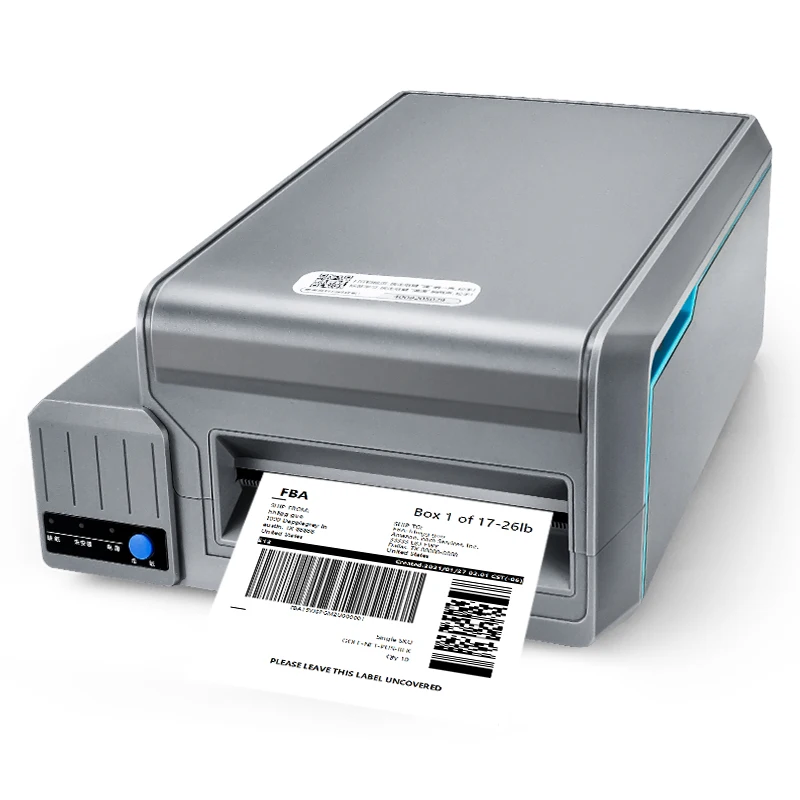 

2022 New Design Motor Direct Drive Desktop Shipping Label Printer 4x6 Barcode Address Order Name Thermal Sticker Printer For UPS