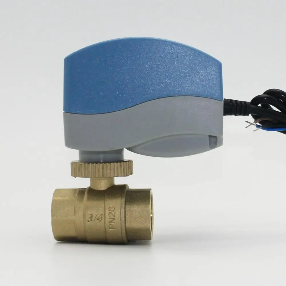 
DN15/20/25/32 2 way 3-way motorized brass water valve with 220v motor electric drive for HVAC 