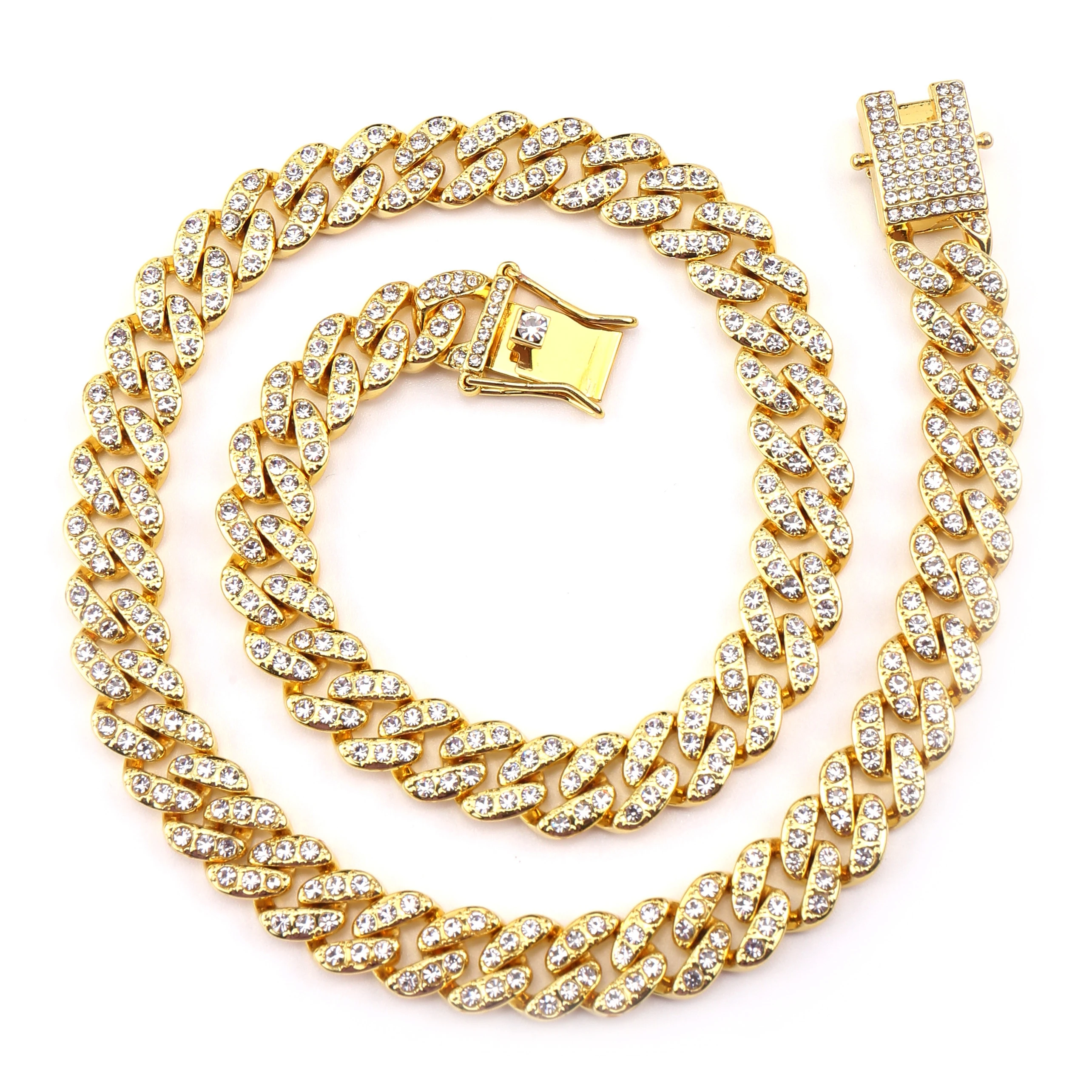 

10mm Best Selling Iced Out CZ Miami Cuban Link Chain Necklace Shiny Cubic Zirconia Cuban Chain Hip Hop Necklace