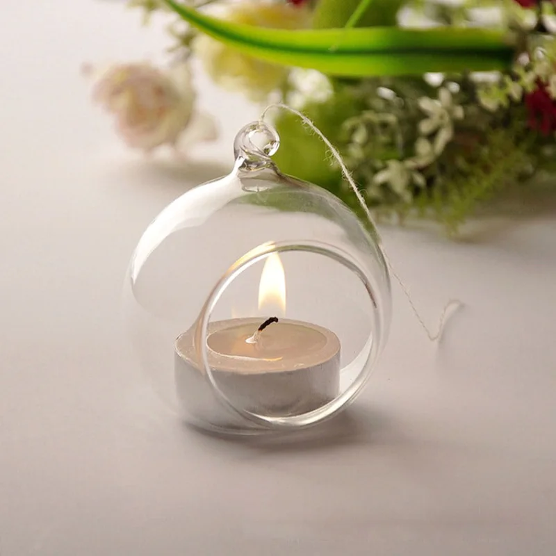 

Transparent Hanging Glass Flower Planter Vase Bottle Terrarium Decor Mini Clear Wall Ball Flower Hanging Glass Tank