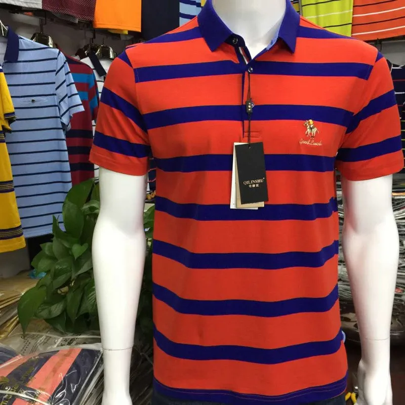 

Summer 2020 new men's wear lapel short-sleeve T-shirt in large size middle-aged and elderly foreign trade Polo shirt tail goods