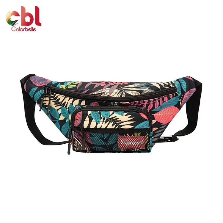 

Unisex Crossbody Adjustable waist bag maple leaves type running bag, Colorful