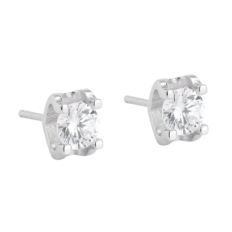 

Wholesale 925 Sterling Sliver Flower Colored Zircon dimond earings Stud Earrings For Women