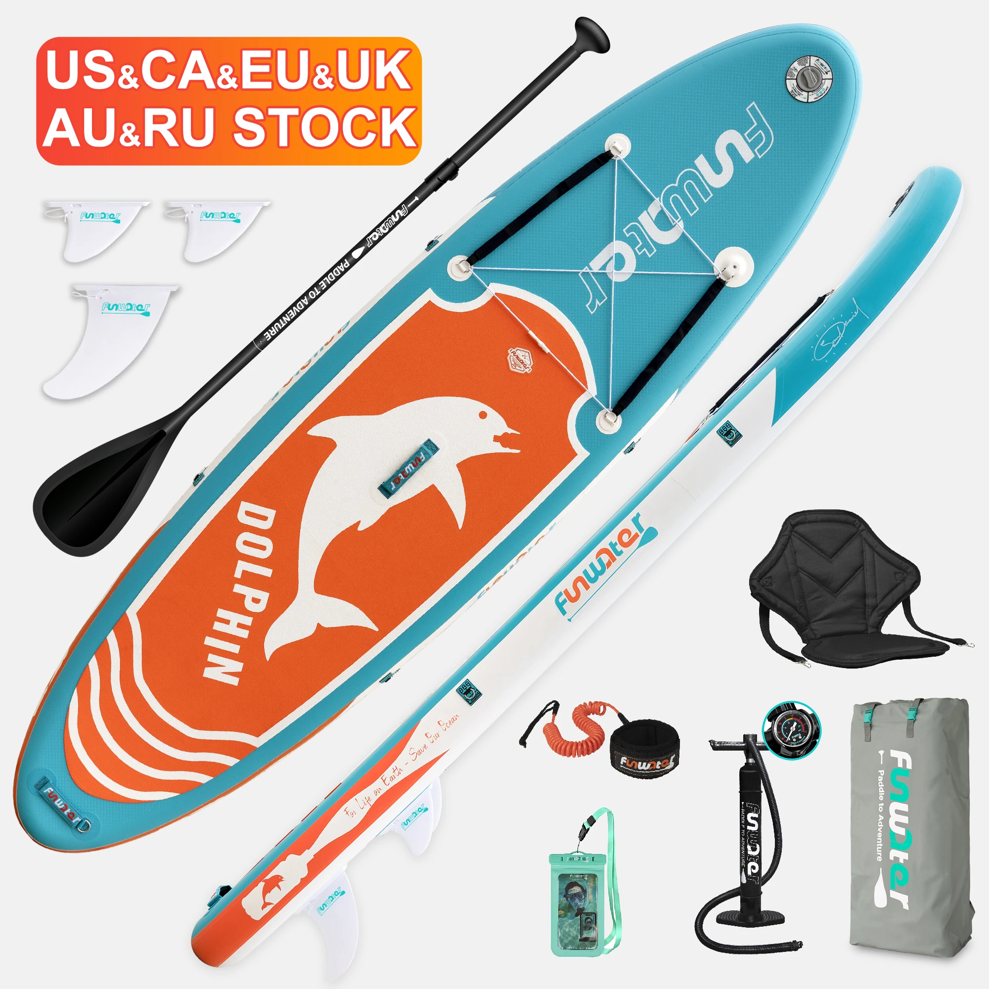 

FUNWATER Dropshipping OEM Hot Sakes SUP Surfboard Inflatable Paddles Stand Up Paddle Board Surf board factory watersports