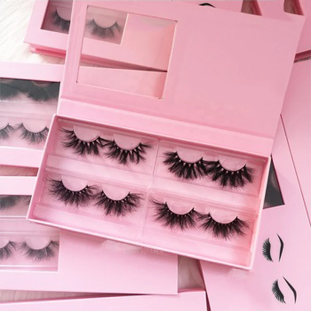 

Free sample 3d mink eyelash vendors lashbox packaging 25mm luxury eyelashes private label customized boxes Full Strip Lashes, Natural black or colorful