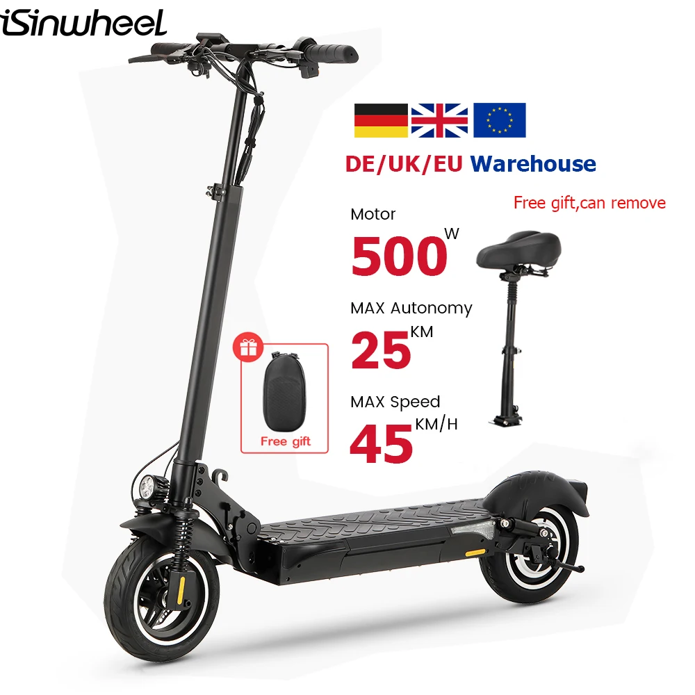 

iscooter EU/UK T4 ix4 500W 13 ah 45km electric Kick scooter High quality electric scooter for adult 10 inch electric scooter