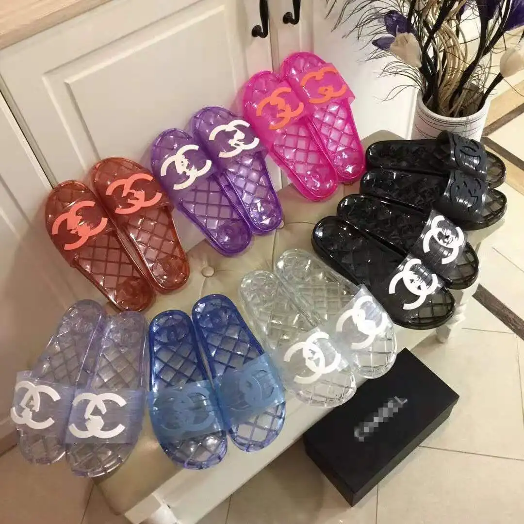 

Fashionable High Quality designer slippers transparent crystal jelly slippers ladies sandals slippers, Color