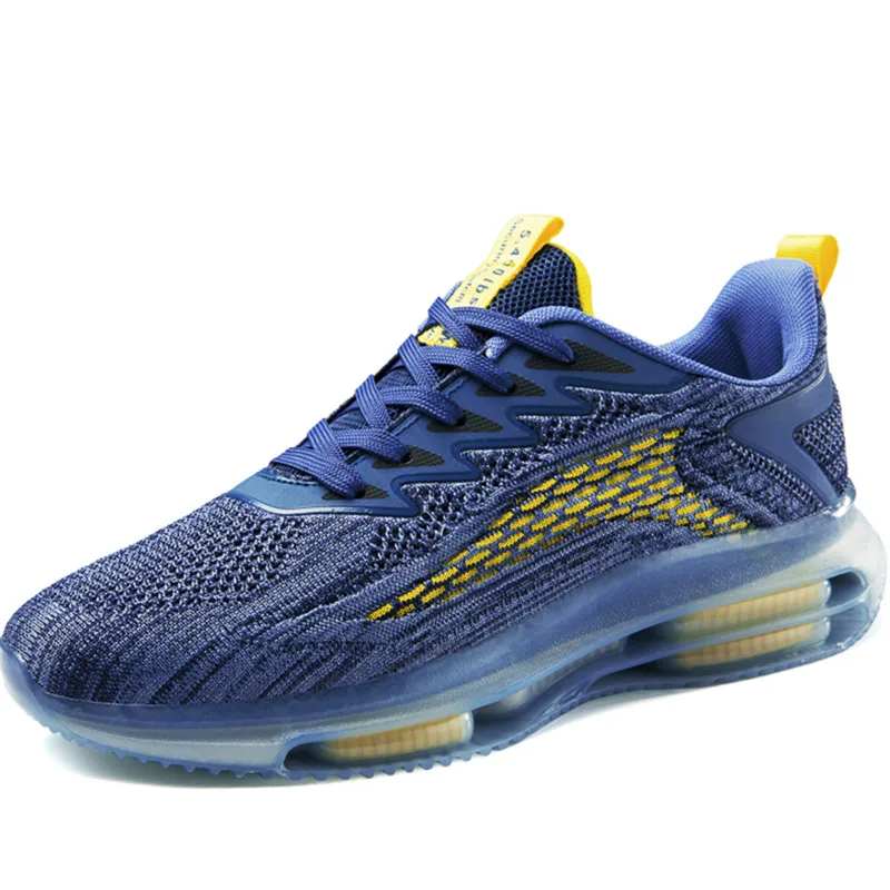 

Dropshipping Custom Logo Knit Men's Fashion Sneakers Mesh Outdoor Trainers Footwear Male Light Breathable Sports Shoes