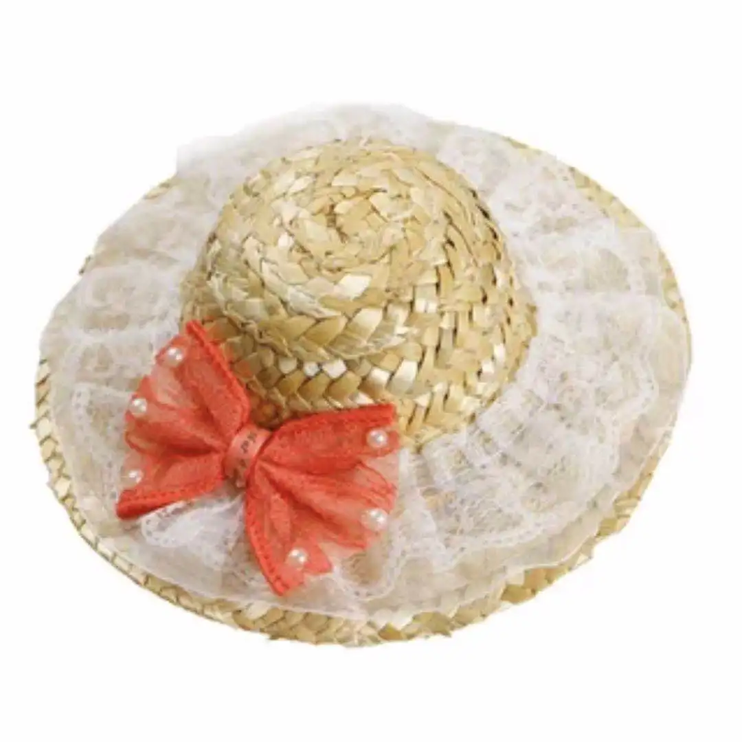 

Factory Direct Supply Pet Supplies Pet Accessories Pet Photo Props Farmer Hat Sun Hat Straw Hat for Dog and Cat