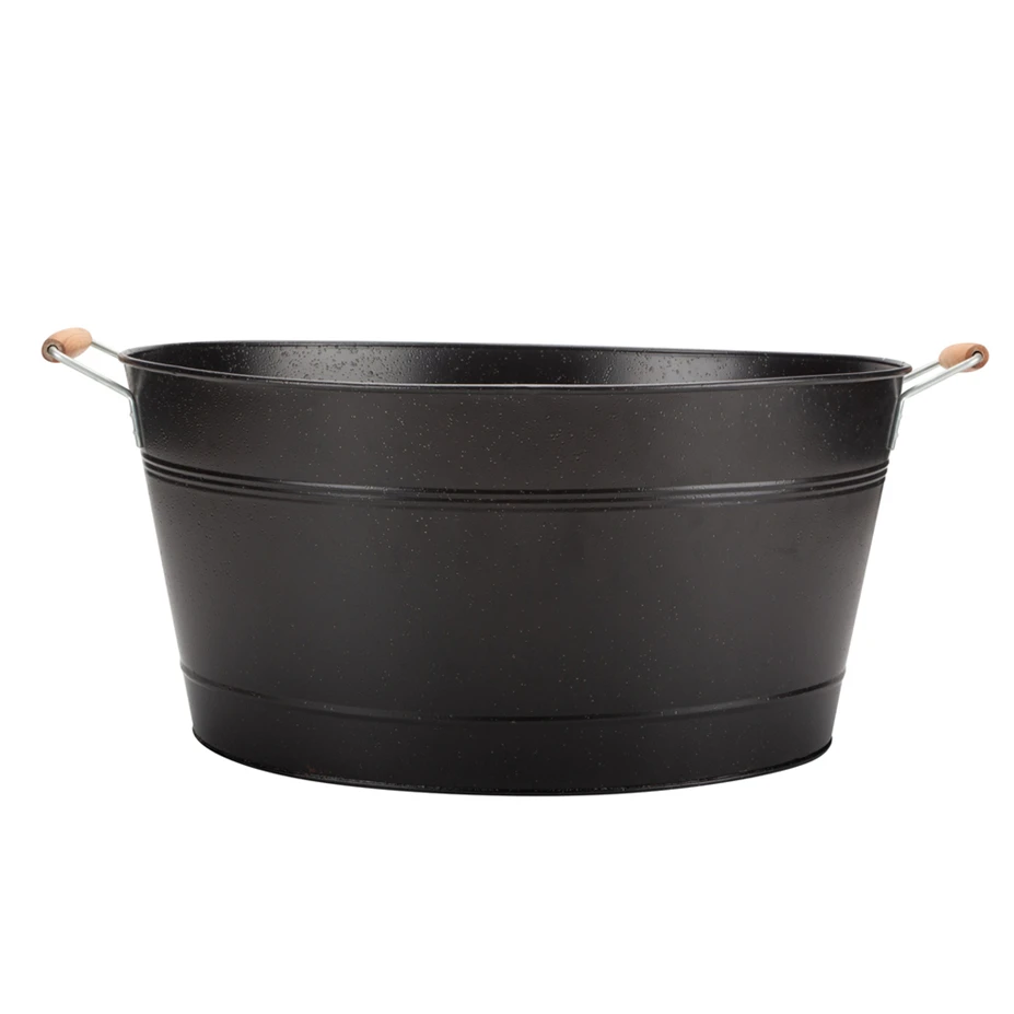 Large Oval Metal Laundry Bucket Galvanized Party Laundry Bucket Buy