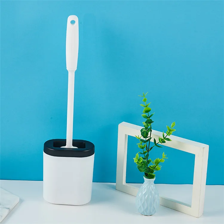 

Silicone Toilet Cleaning Kit With Soft Bristle Brush Silicone Toilet Brush And Holder Bathroom Toilet Brush Holder, Pantone color