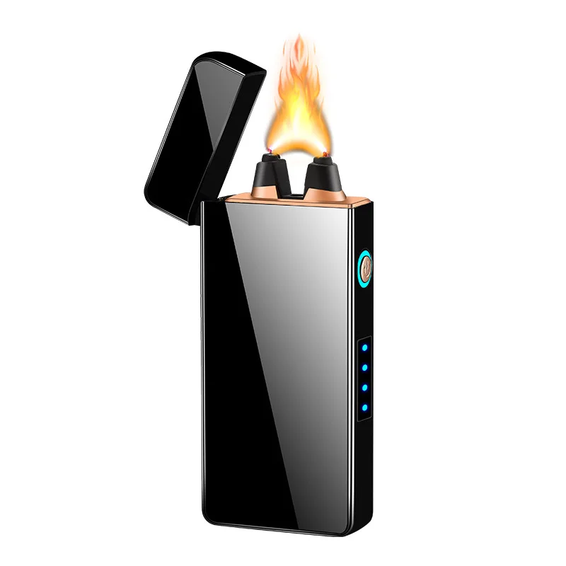 

USB high-power Electric to flame windproof lighter customized charging cigarette cigar Arc flame lighter