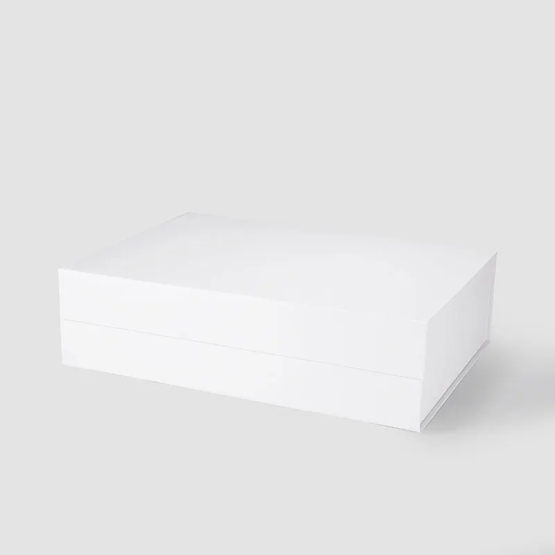 

44*32cm A3 shallow white magnetic closure garment gift retail packaging box for dress