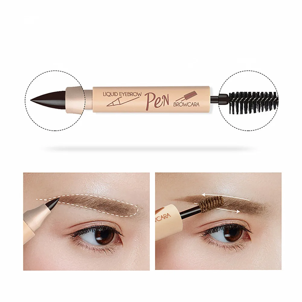 
Double Head Eyebrow Waterproof 4 Colors Eyebrow Pencil Permanent Eyebrow Cream 