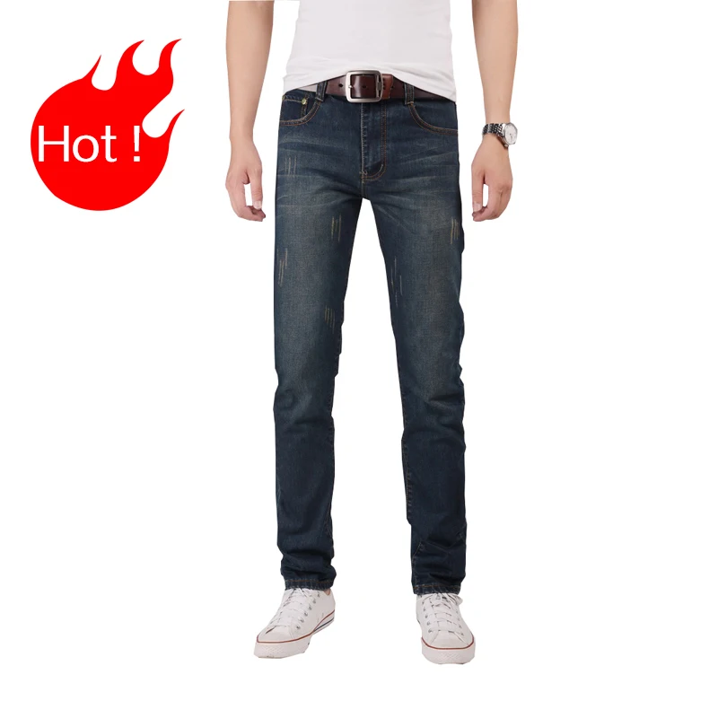 

New Men Clothes Self-cultivation Mens Demin Jeans Wild Korean Straight Pants Men Casual Jeans