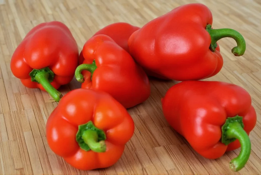 Central American Chitepe Pepper on a wooden table