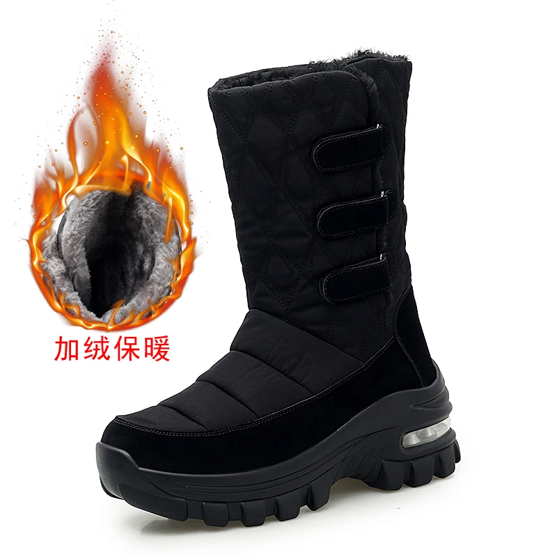 

2021 factory customized OEM wholesale fashion hot selling thick warm women's plush cotton boots snow boots furry snow boots