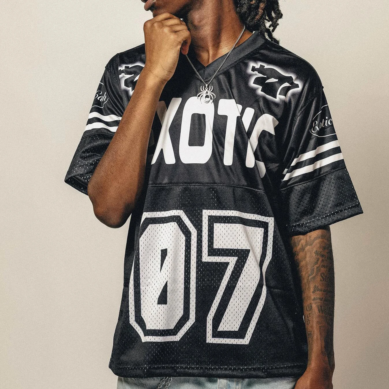 Custom Screen Printed Oversized Mesh Jersey Unisex Retro Soccer Boxy Cropped Top Jersey Football Fashion Tshirts
