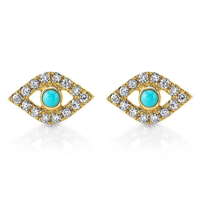 

Fashion women jewelry 2 gram gold beautiful designed evil eye earrings for women