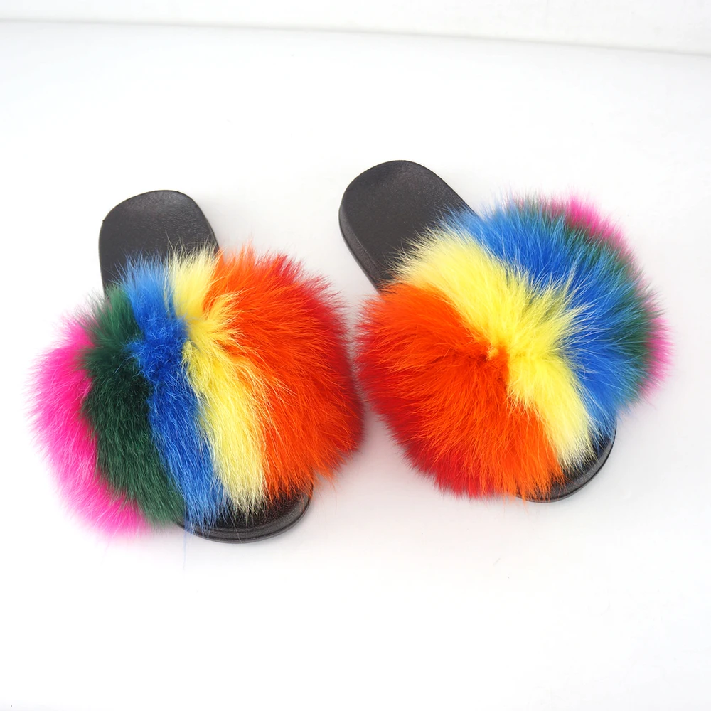 

New design custom color logo real furry slippers with jelly purses for women purse and shoes jelly purses with fur slides