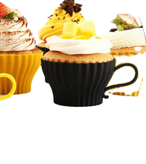 

Silicone Cake Cup Muffin cup Egg tart cup with handle