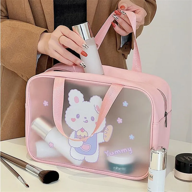 

Travel Waterproof Portable Women Cosmetic Bag Organizer Pvc Toiletry Bag Makeup Beauty Case Female Pu Storage Make Up Handbags