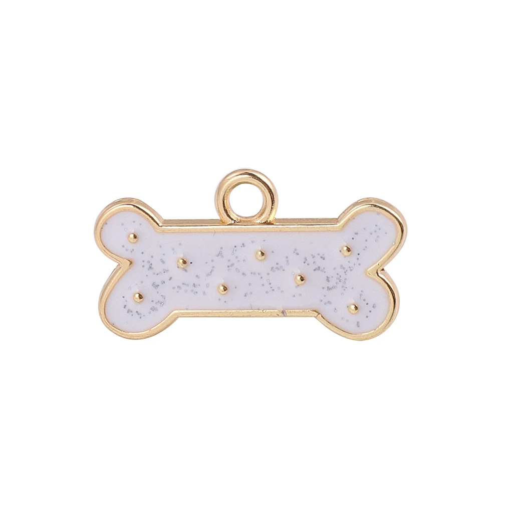 

Alloy enamel dog pet bone shape charms pendants for jewelry making DIY for bracelets necklace earrings, As shown