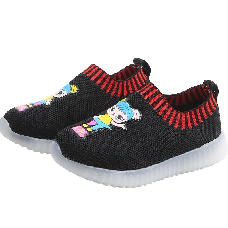 

Hot sale Light up Kids shoes Casual Designer Baby Shoes Wholesale Spring and Autumn Socks Shoes