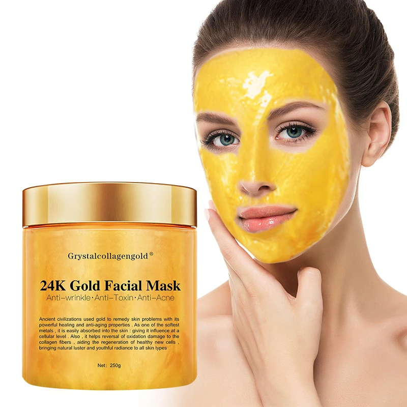 

Peel facial clay mask 24K gold mud face mask deep cleaning and whitening anti-Acne private label beauty and care products