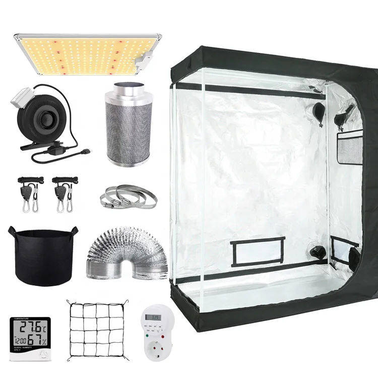 

120x120x200cm Grow Tent Full Complete Kit with Led Grow Light