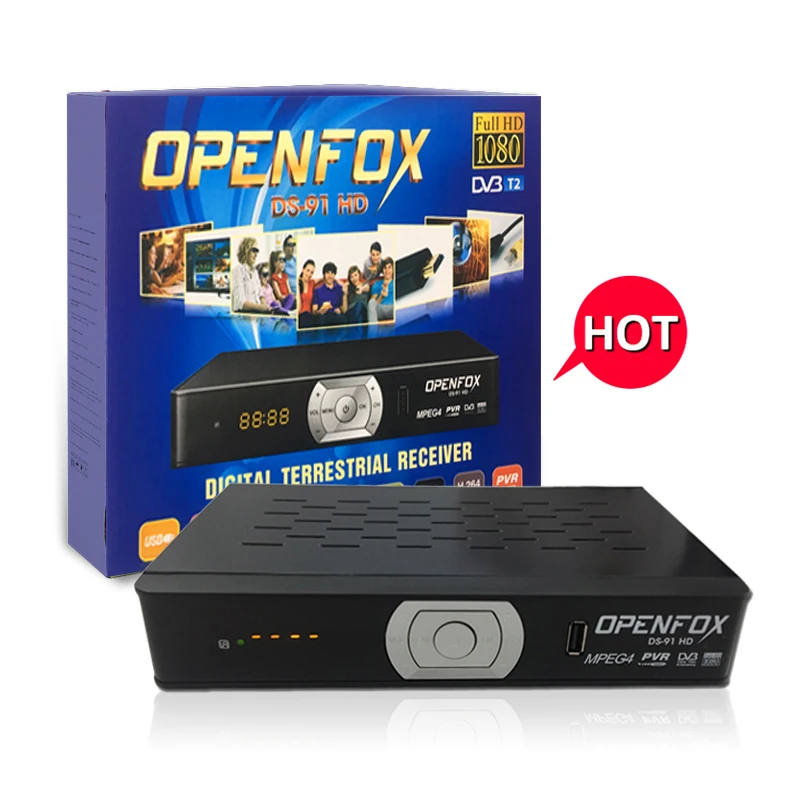 

DS 91 High Quality OPENFOX Full High Definition 1080P DVB T2 satellite receiver/decoder