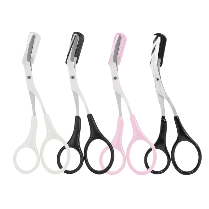 

Wholesale Black Beauty Trim Eyebrow Hair Scissors with Comb Makeup Scissors for Trimming and Shaping Eyebrows