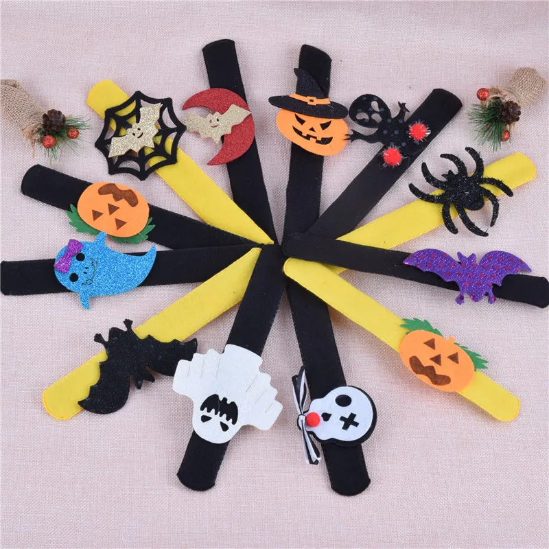 

Jachon Halloween Themed Wristbands Pumpkin Patterns Bracelets Halloween Party Supplies for costume party