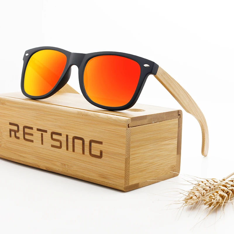 

Fashion Polarized Sunglasses Custom Logo Wooden Sun Glasses Bamboo Eyewear Unisex