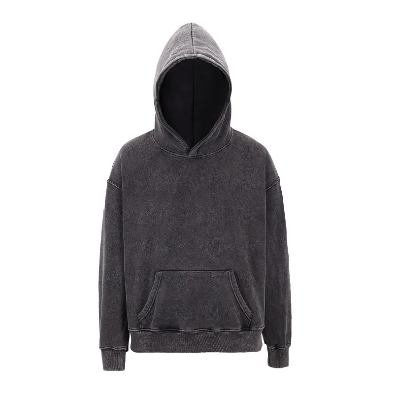 

XINQI OEM/ODM men's hoodies 600gsm long sleeve oversized acid wash hoodie